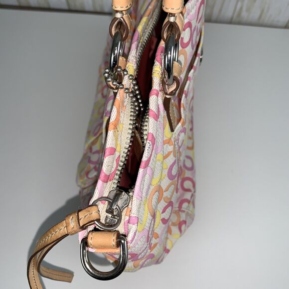 COACH Leah Signature Op Art Muti-color CC Shopper Tote Bag 13142 READ - Picture 12 of 16